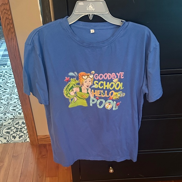 Blue teacher Graphic T-Shirt; worn 1x - Picture 1 of 3